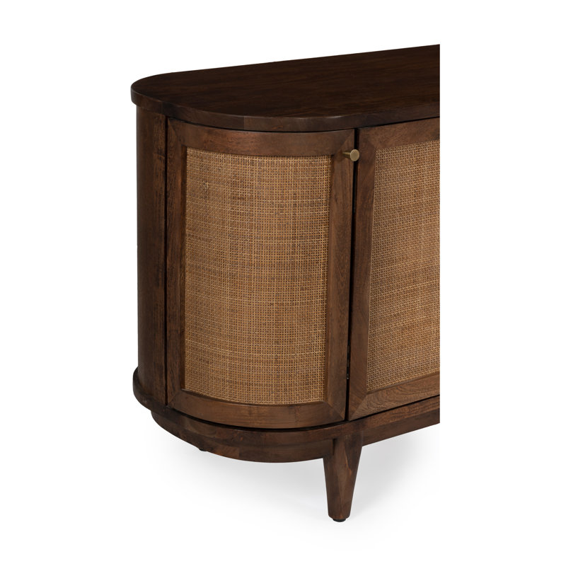 Salvatore Solid Wood TV Stand for TVs up to 88", Brown