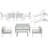 Aynura 13 Piece Rattan Lounge Dining with Cushions