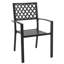 Ensemble de salle à manger d'extérieur ergonomique en métal 5 pièces avec trou pour parasol-118944895