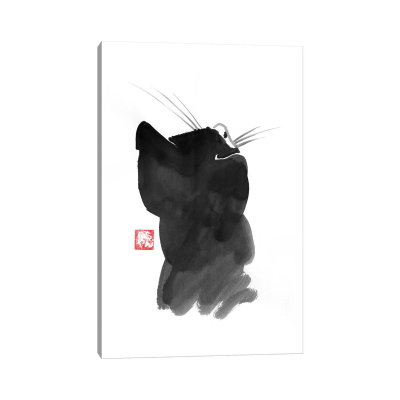 Cat’s Back I by Péchane - Print on Canvas, Wrapped Canvas, 20.32 cm H x 30.48 cm W