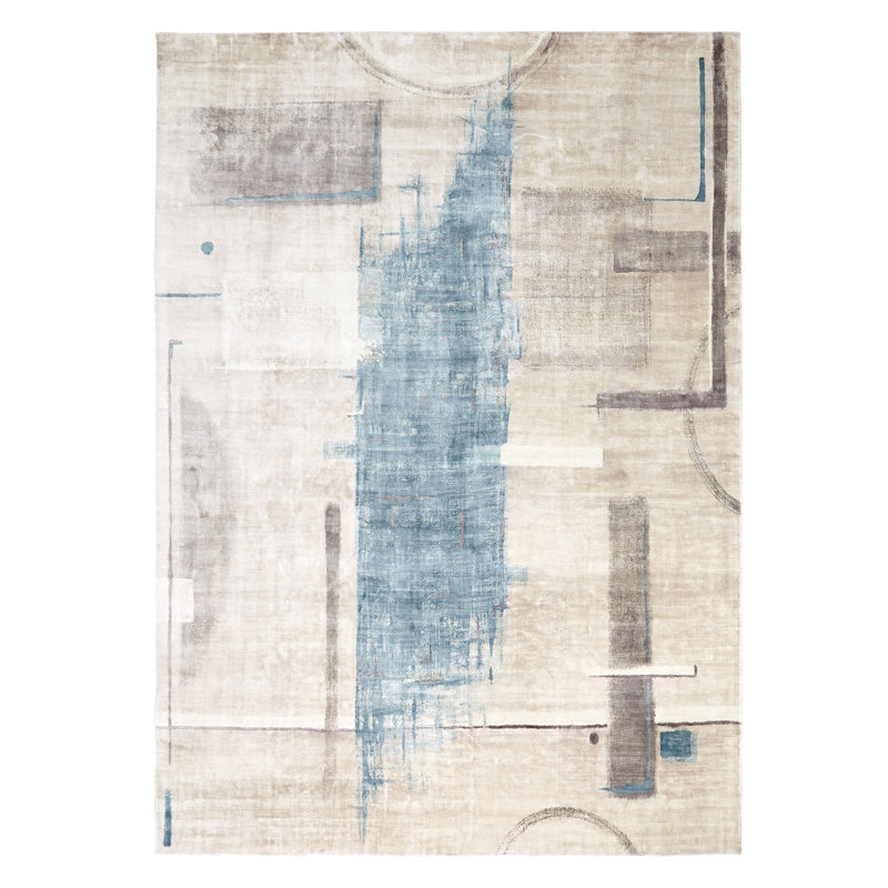 Art Rug-Blue, Rectangle 5' x 8'