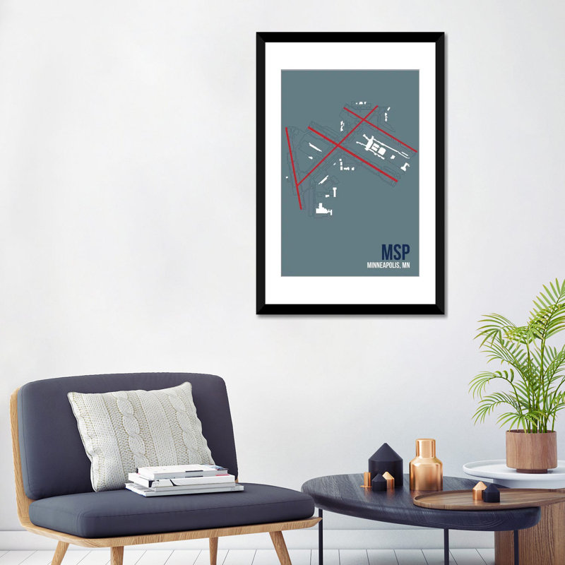 "Minneapolis-Saint Paul" par 08 left-impression d’art graphique sur toile, H 24 po x l 16 po x P 1 po, Blanc