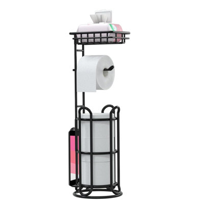 Bathroom Toilet Paper Holder Stand & Dispenser
