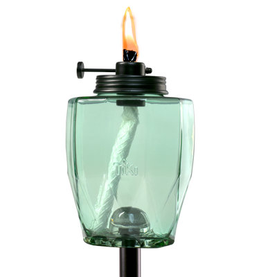 TIKI® Brand Adjustable Flame 64 Inch TIKI Torch Glass Teal - 111812368