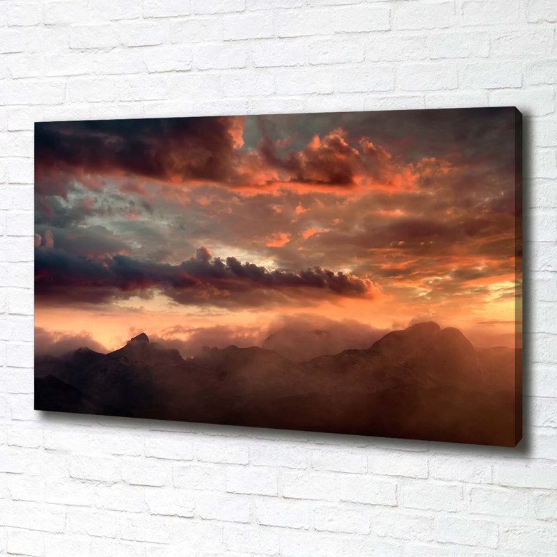 Sunset Mountains - Wrapped Canvas Print