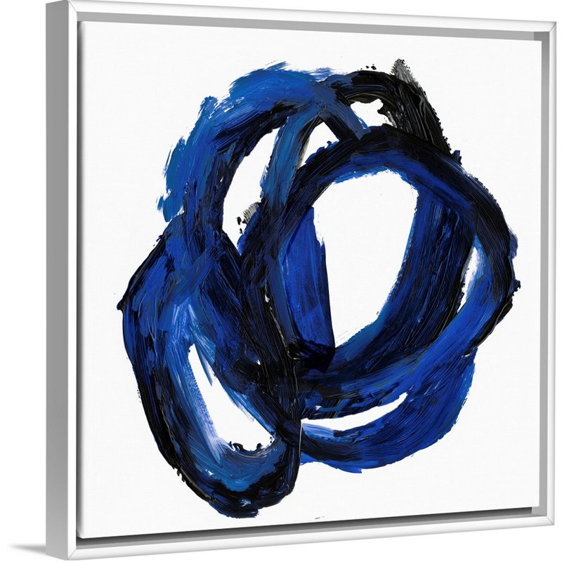 « Eternal indigo II » par PI studio-impression sur toile, Toile blanche encadrée, H 32 po x l 32 po x P 1,75 po
