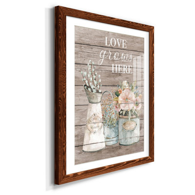 «Love Grows Here», reproduction d'art sur papier encadrée