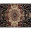 Hand-Knotted High-Quality Black and Rust Area Rug