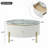 Modern Round Coffee Table with Drawers-118305053