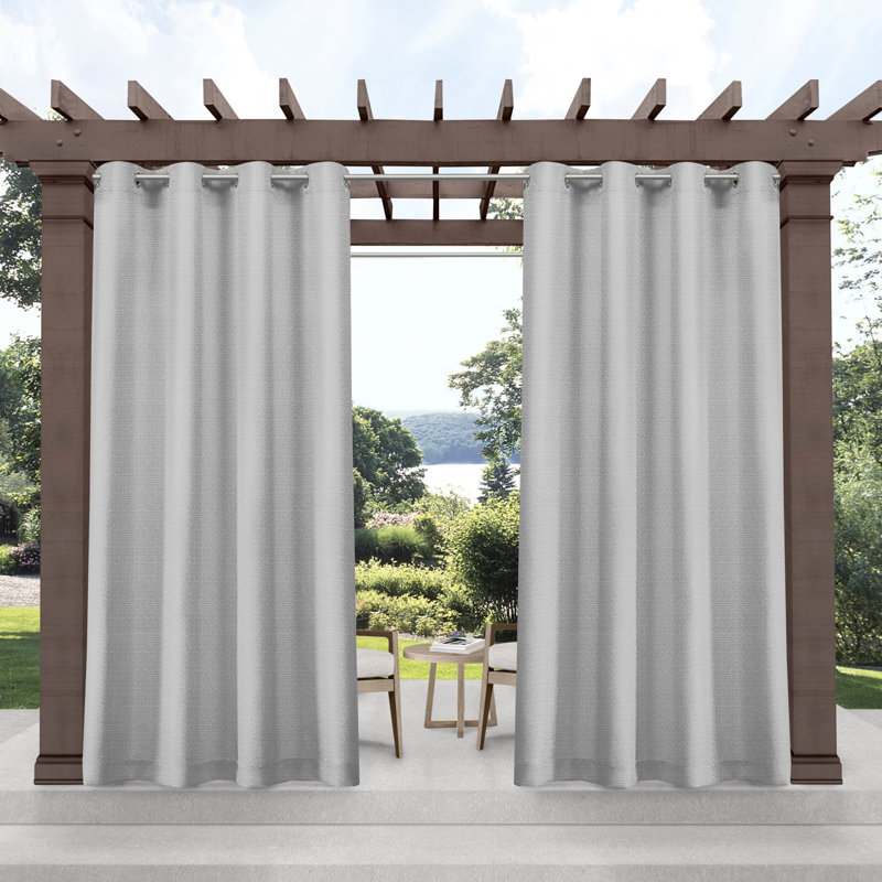 Semi Sheer Curtain Pair, Silver, 54" W x 120" L