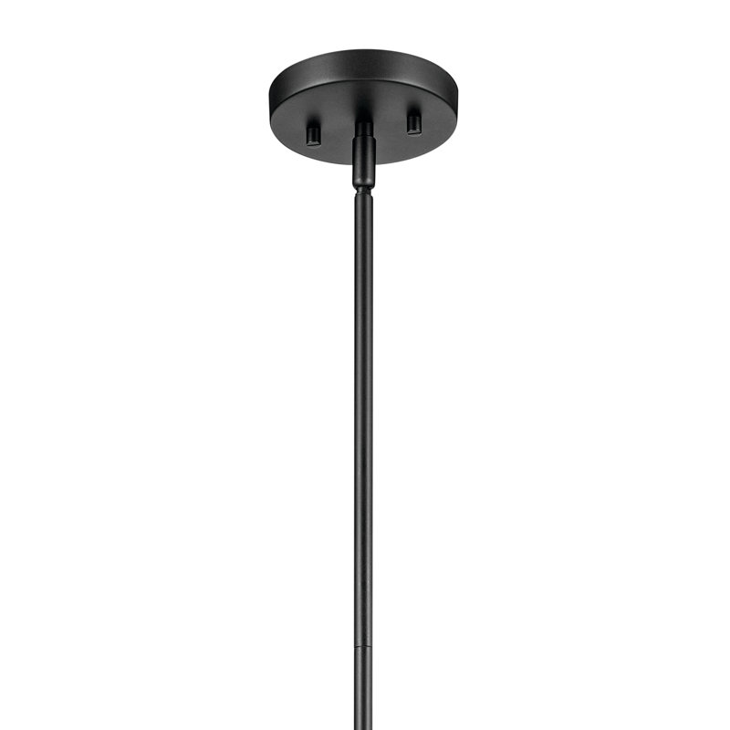 Luminaire suspendu conique 1 lumière 11,75 po, Noir satiné