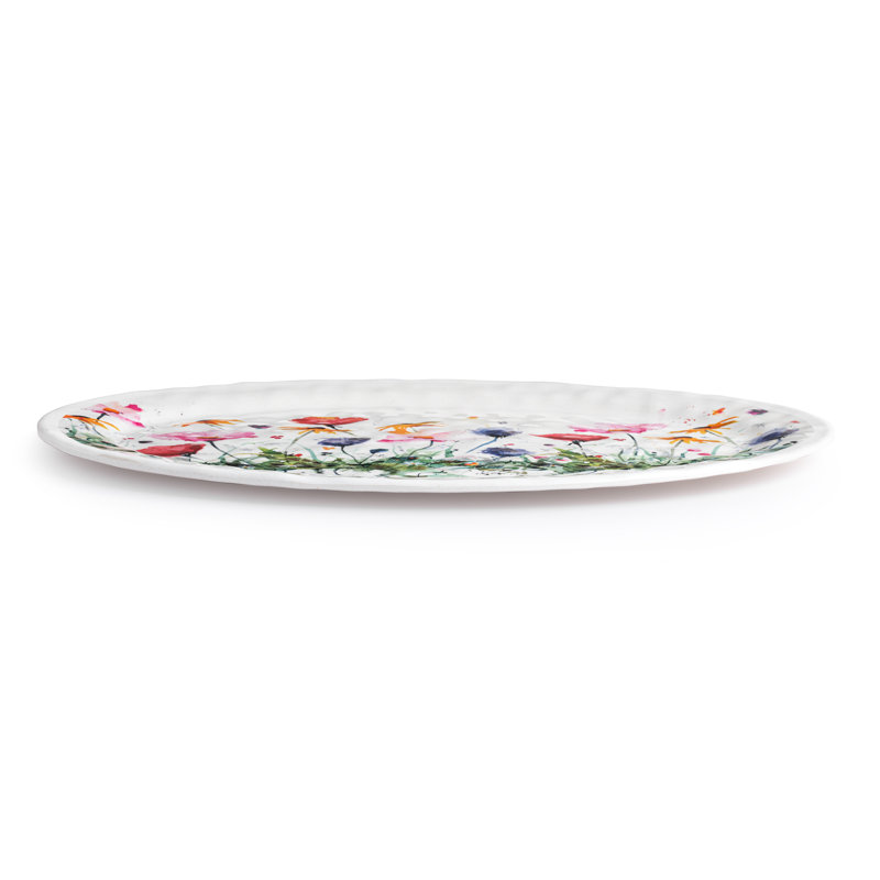 Wildflowers Large Melamine Oval Platter - 20X14in
