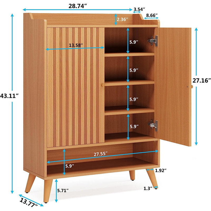 20 Pair Shoe Storage Cabinet