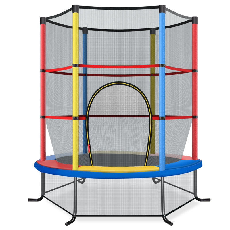 Marionville Freeport Park ft Hexagon Trampoline, Red/Yellow