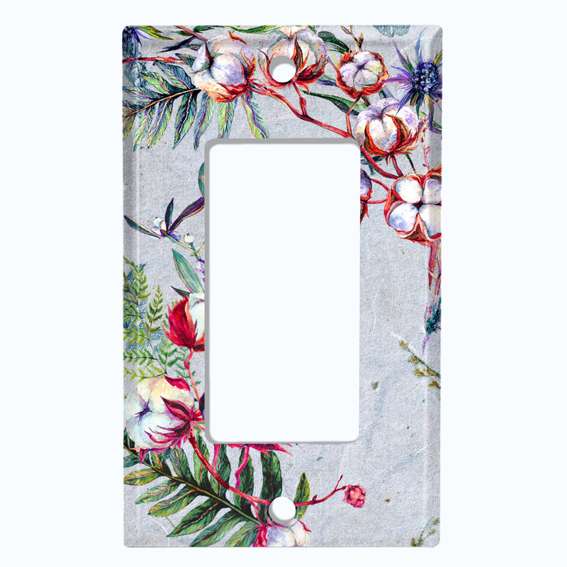 Plaque murale berçante Flower, gris