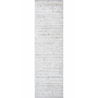 Tapis ivoire à motif géométrique Monaco