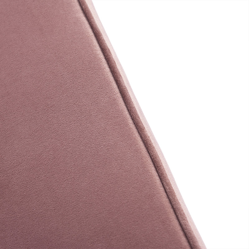 Banc de rangement à couvercle rabattable rembourré, Rose