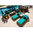 Malmo Collection In Gray 15 - Person Patio Conversation Set with Cushions
