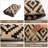 Geometric Black and Beige Outdoor Rugs with Cross Pattern-133490456