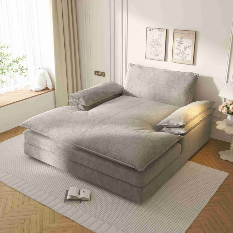 Canapé paresseux en chenille 80 po, Gris