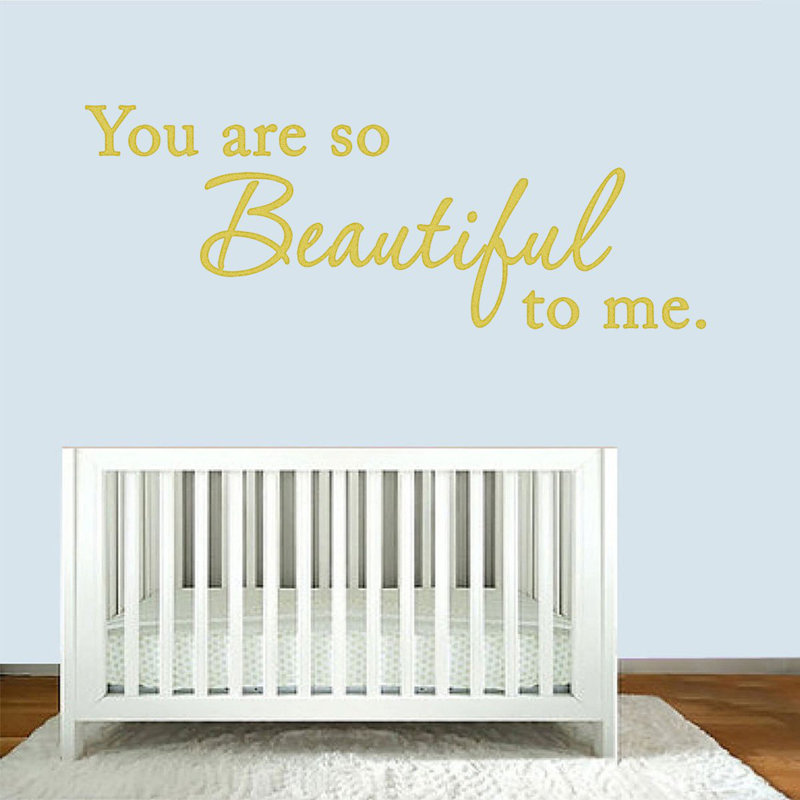 Text & Numbers Wall Decal, 8.5" H x 22" W, Gold
