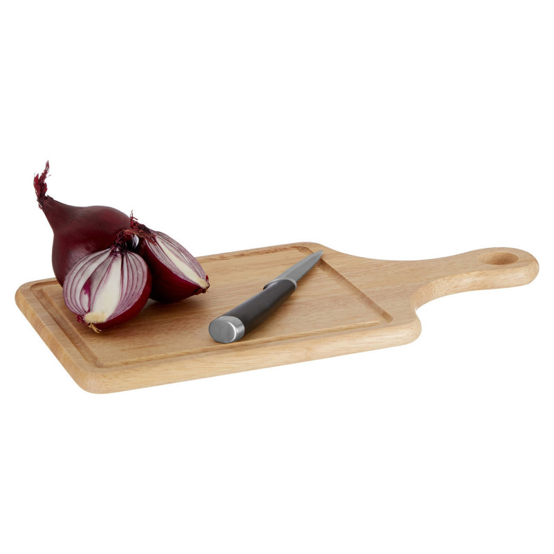 Kemah Rubberwood Indented Paddle Chopping Board