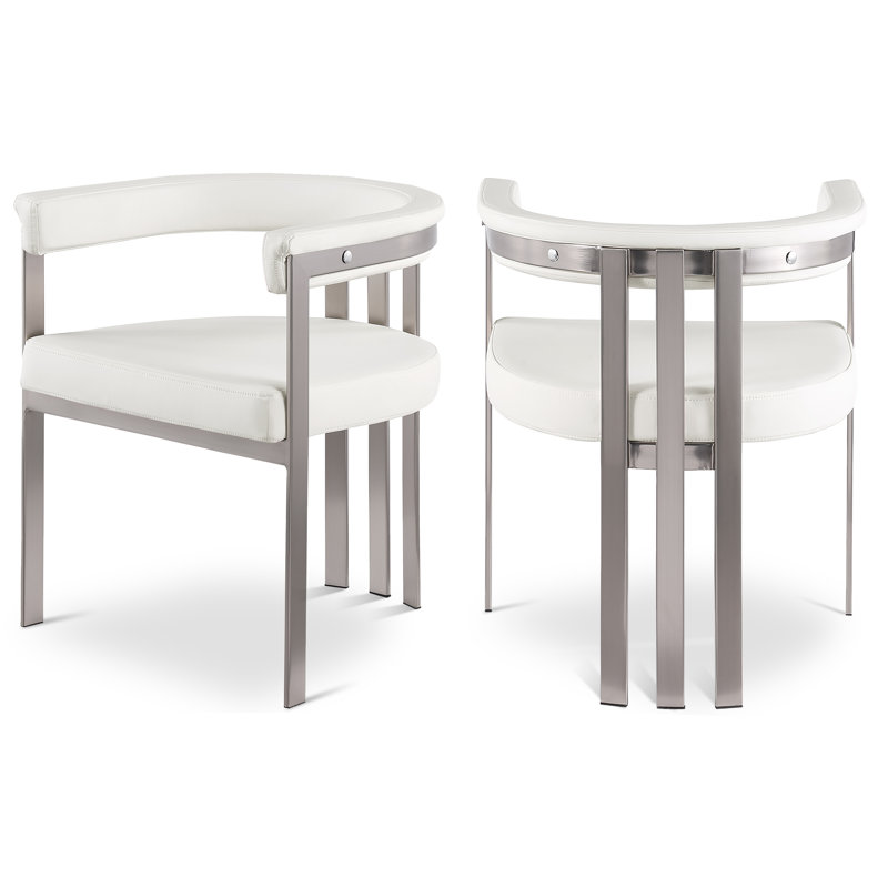 Marcello Jonney Dining Chair, Cream Vegan Leather