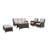 Bonia 7-Piece Outdoor Wicker Furniture Set with Swivel Rocking Chairs, Ottoman & Tempered Glass Table – All-Weather PE Rattan, Deep Seat Design, 360° Rotation-2074003393-2052957676