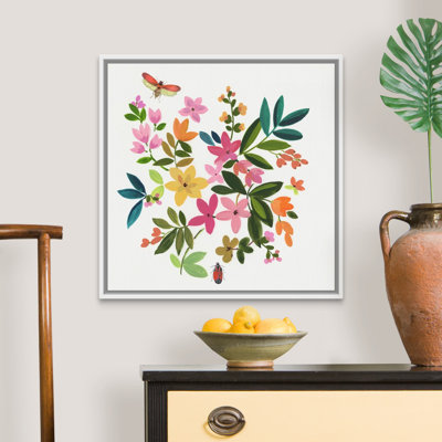 «Folky Flowers I» par Asia Jensen, reproduction sur toile