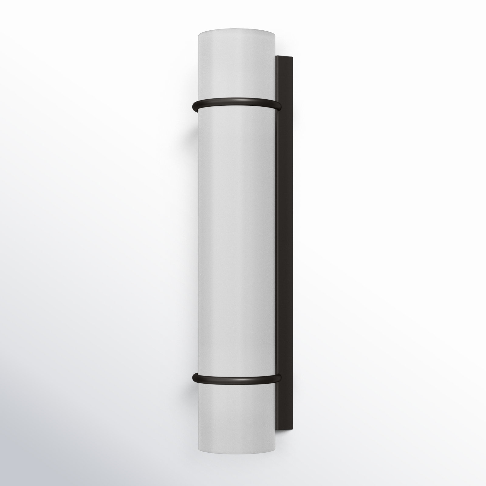 Romaine Single Transparent Dimmable LED Vanity Light, Matte Black