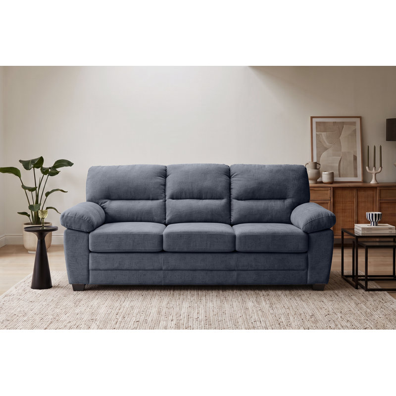 Corduroy Sofa, Chenille Blue, 3