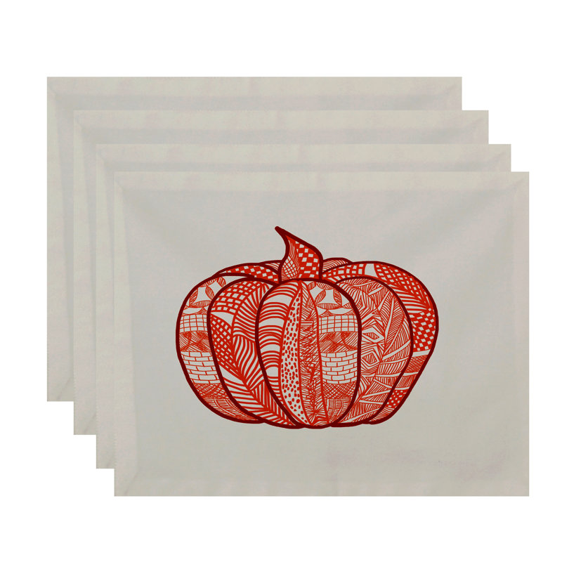 Ames Polyester Food & Drink Rectangle Placemat, Orange
