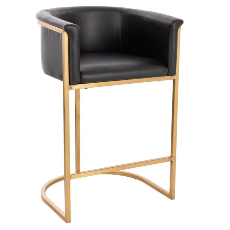 Tabouret de comptoir Coronel Pu, Noir