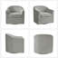 Fauteuil demi-tonneau pivotant moderne Auriya-1298736050