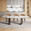 Ensemble de salle à manger 9 pièces Andrik avec table en pierre frittée extensible 94,5 po et 8 chaises pour 8-10-519208461