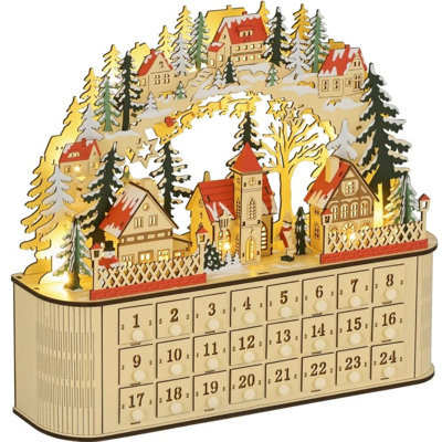 Countdown To Christmas Table Decoration,Christmas Advent Calendar With 24 Drawers