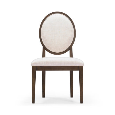 Ensemble de 2 chaises d'appoint Goeffrey brun foncé et beige