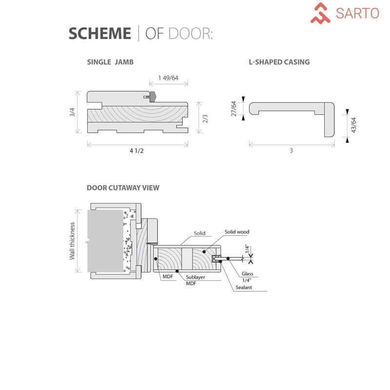 Porte intérieure moderne avec poignée | Planum 0310 | Garniture simple à panneau simple Regural | Salle de bain