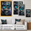 Art mural sur toile Cool Cat avec lunettes de soleil et chapeau III-87340865-87340862