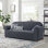 Housse de canapé 1 pièce en jacquard extensible, housses de canapé en polyester et spandex, housse de protection pour meubles de salon universelle pour animaux de compagnie lavables à la machine, housses de canapé antidérapantes pour canapé à 3 coussins pour chiens (canapé, gris)