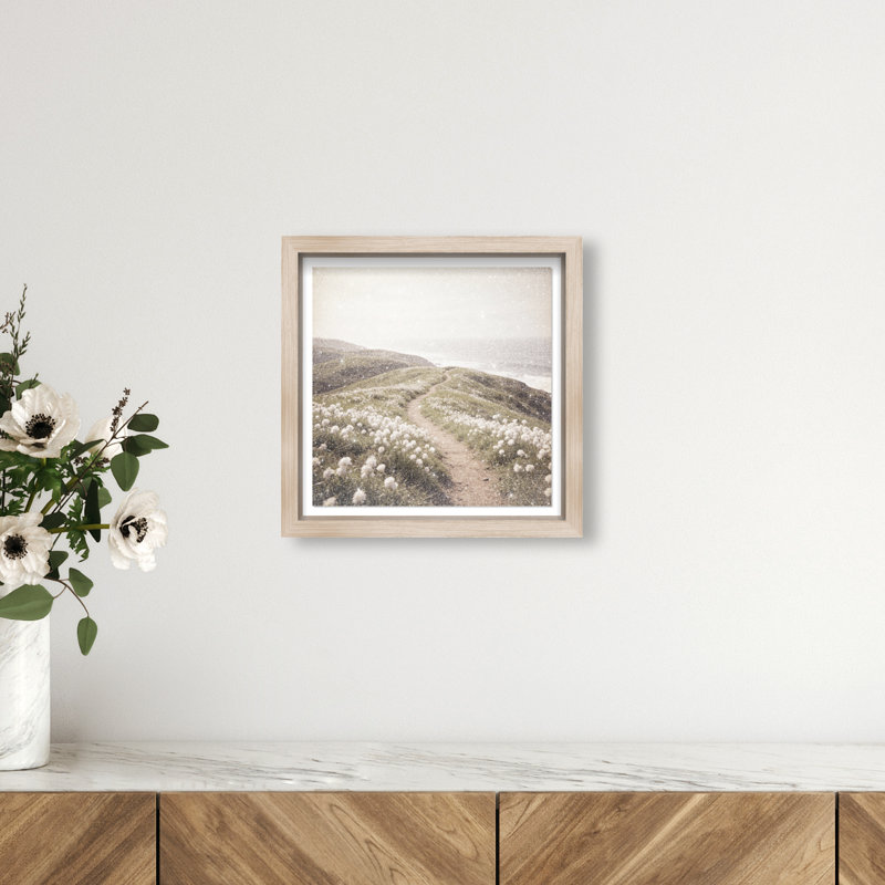 Blooming Path Print by Oliver Gal, 13.5" H x 13.5" W, Natural Oak Shadowbox