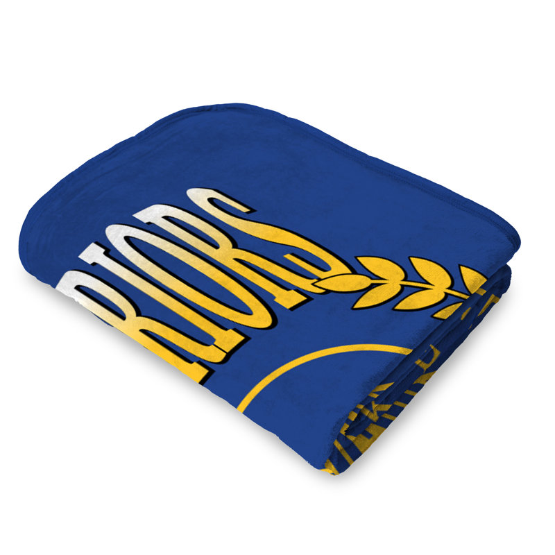 Golden State Warriors Blue and Yellow Silk Touch Throw Blanket 46x60 Inches