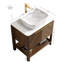 30" Bathroom Vanity with Sink, Sintered Stone Top and Ceramic Vessel Basin