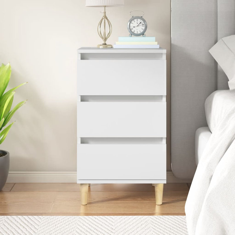Laci-May 40cm W Bedside Table, White