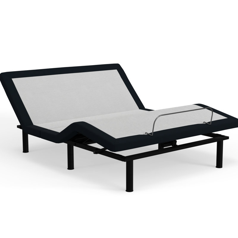 Adjustable Base King Bed With Zero - Grey Metal Frame, Simple Head And Foot Articulations, Memory Buttons, Wireless Remote In & Articulate Smoothly, Function, Control