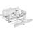 Space-Saving Queen Upholstered Bed With Trundle - USB Charging, Sturdy Frame, No Box Spring-1672724472