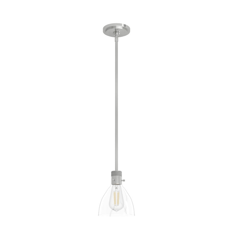 Van Nuys 1 Light Bell Mini Pendant, Brushed Nickel