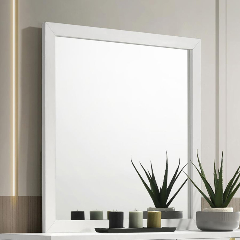Miroir pour commode Getty, Blanc