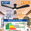 Ventilateur de plafond encastré noir à 3 pales de 52 pouces à profil bas avec lumières et télécommande-750143516-750143514-750143518