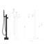 Jakes 1 Handle Floor Roman Tub Faucet Bath Filler with Diverter